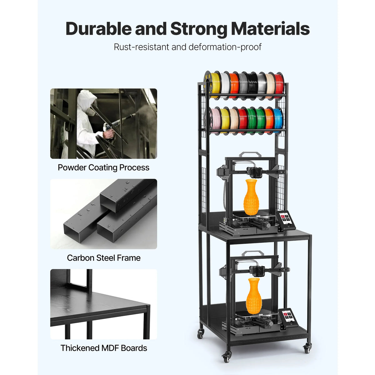 SucceBuy Steel Filament Spool Storage Rack
