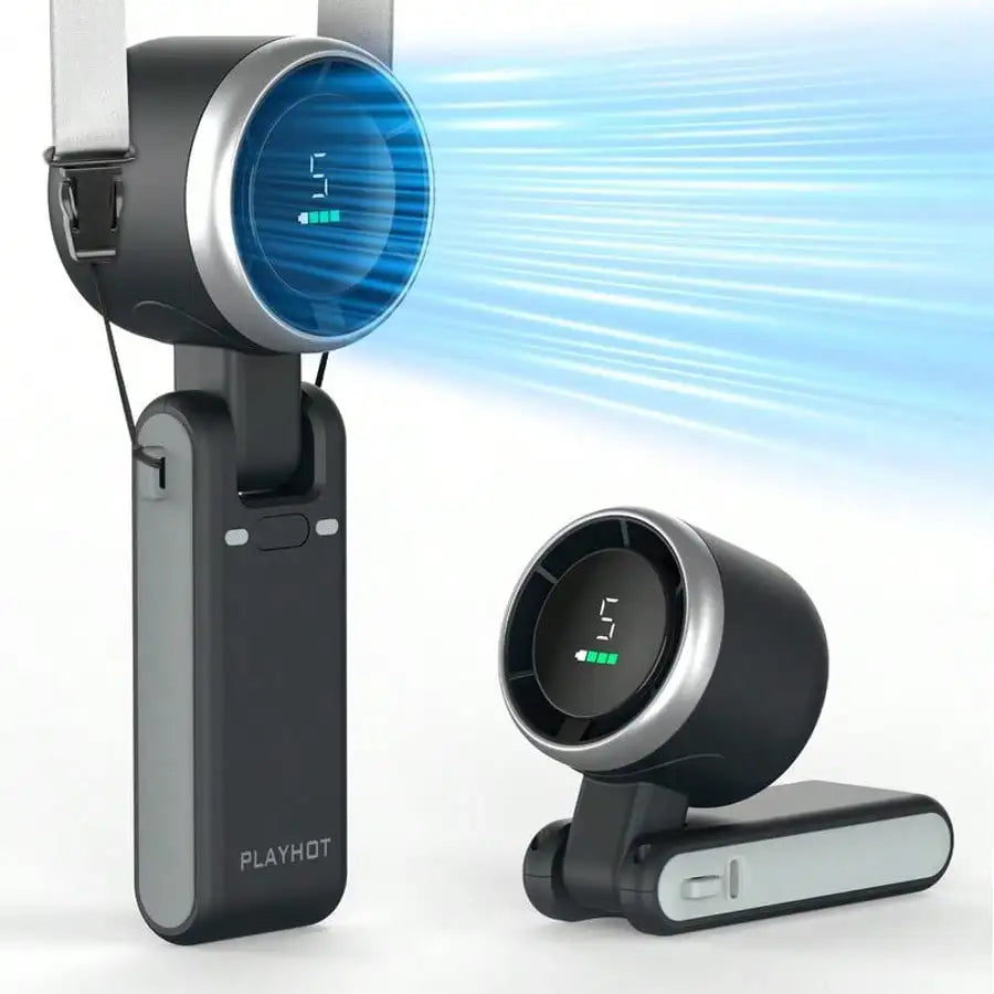 Portable Foldable Mini Fan With Led Display