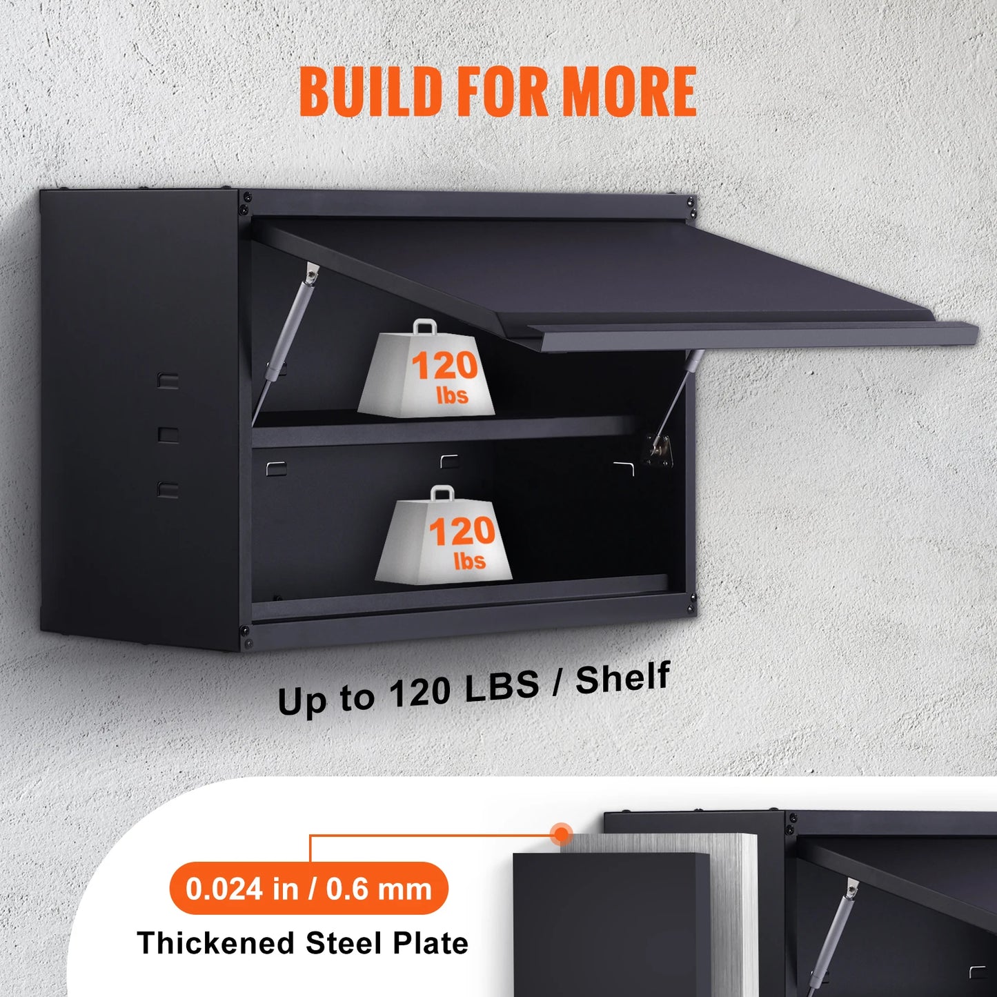 SucceBuy Wall Mounted Steel Storage Cabinet