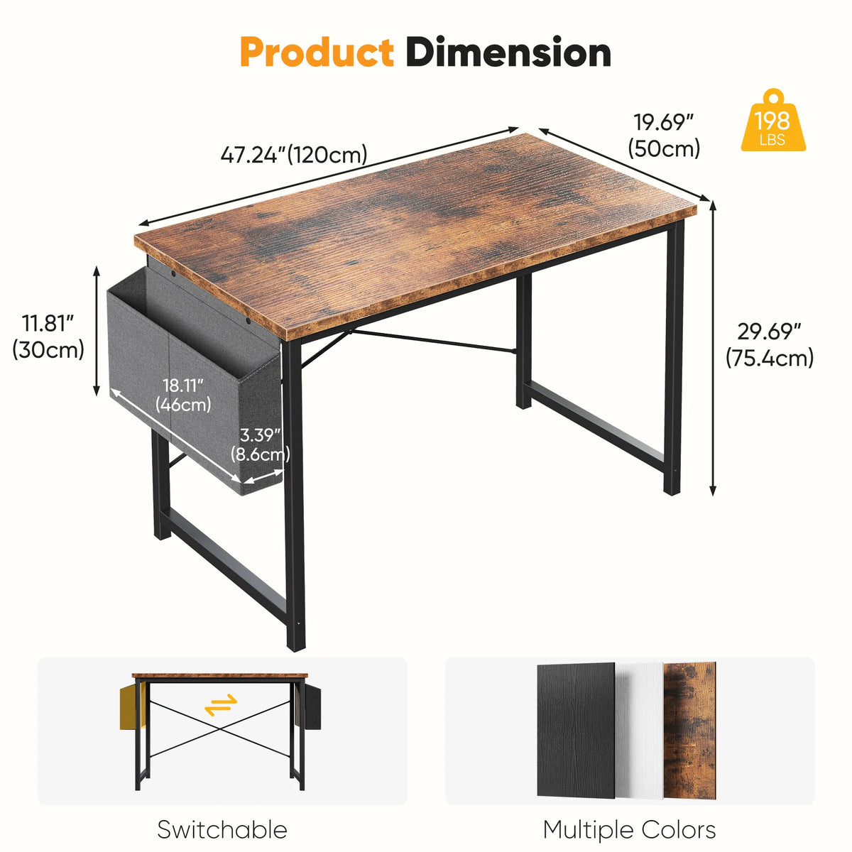 JHK Computer Gaming Desk With Storage Bag