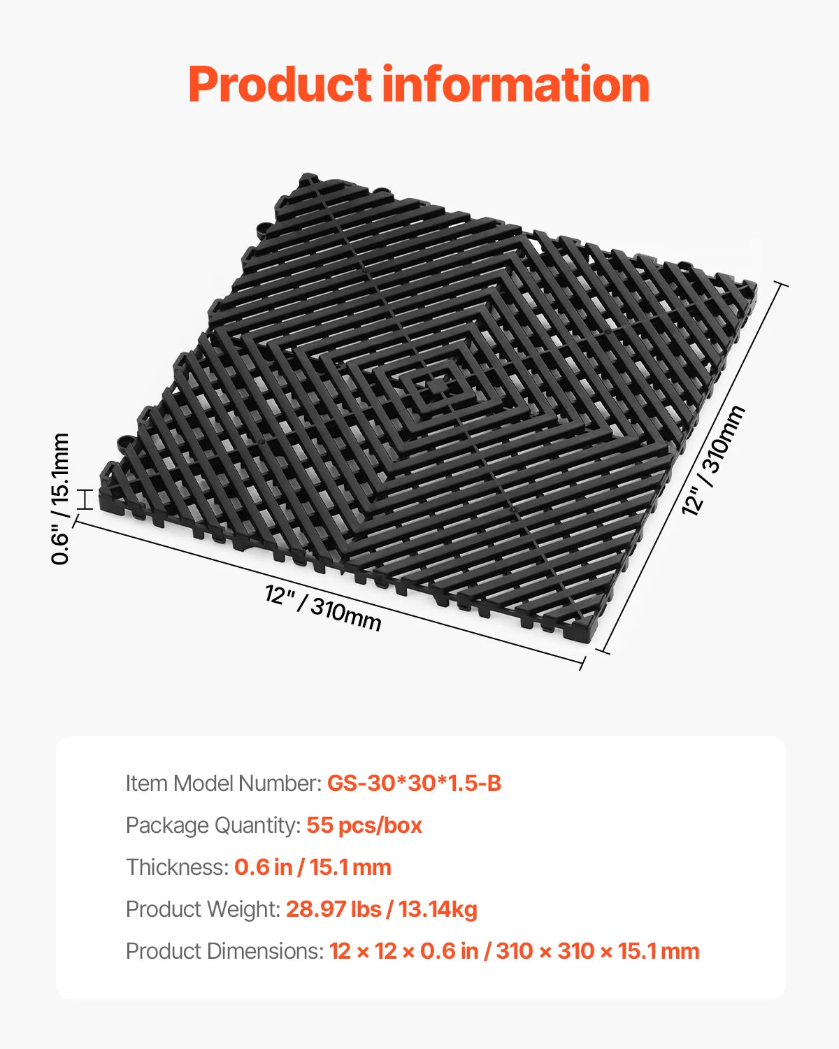 Interlocking Non Slip Drainage Floor And Shower Mat