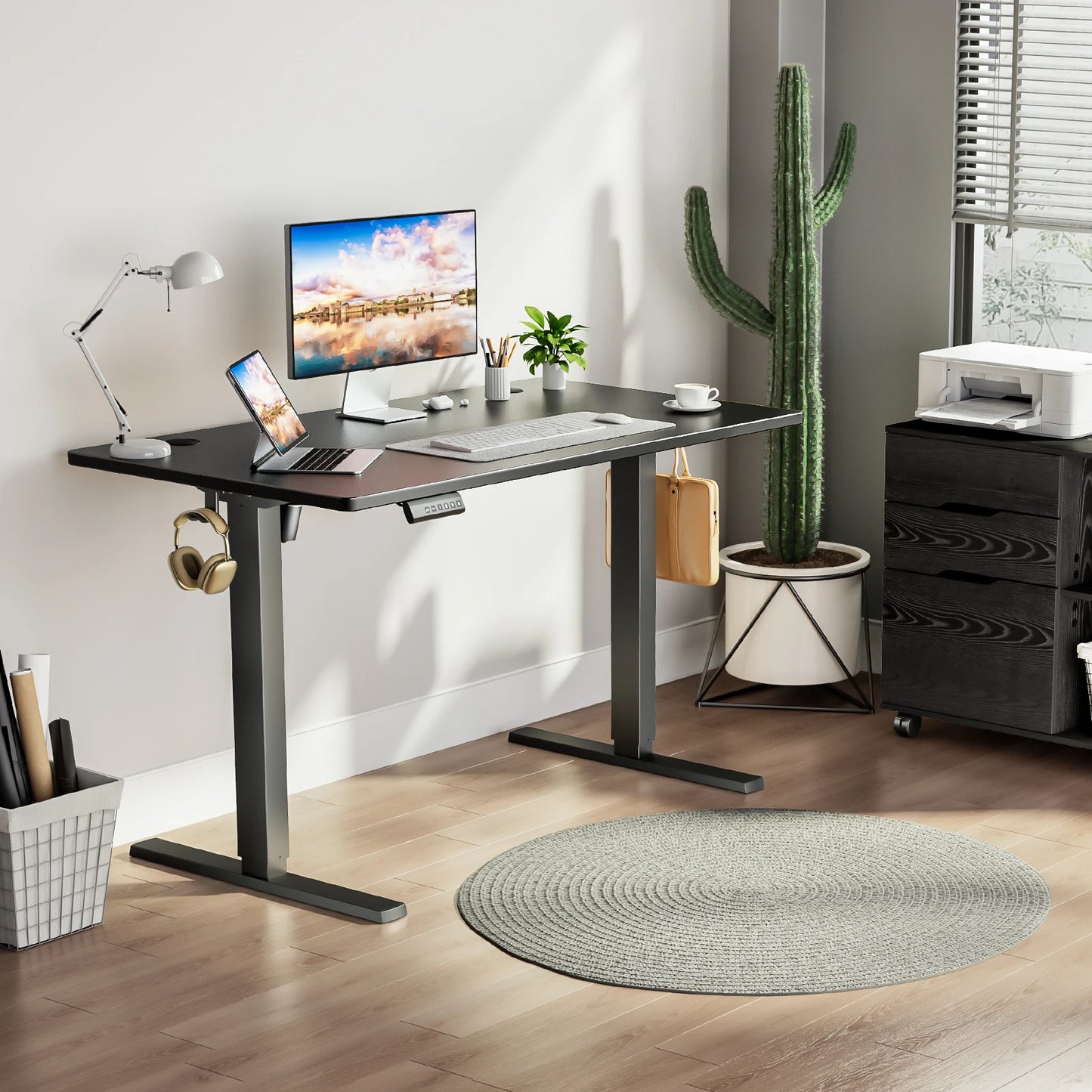 Jhk Electric Standing Desk Height Adjustable Office Table