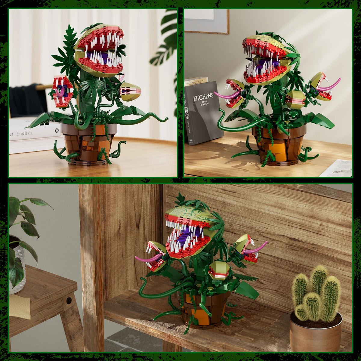 Piranha Plant and Audrey II Building Blocks Set