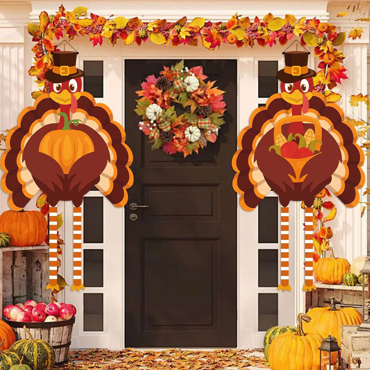Thanksgiving Harvest Turkey Gate Banner Set