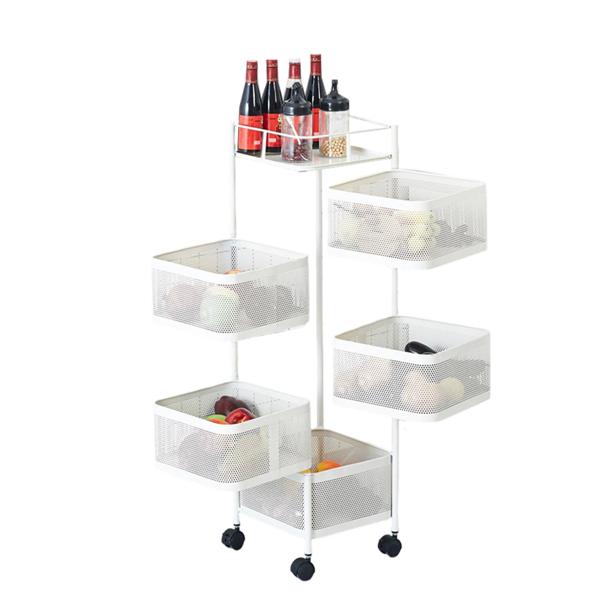 HobbyLane Five Layer 360 Degree Rotatable Trolley Rack