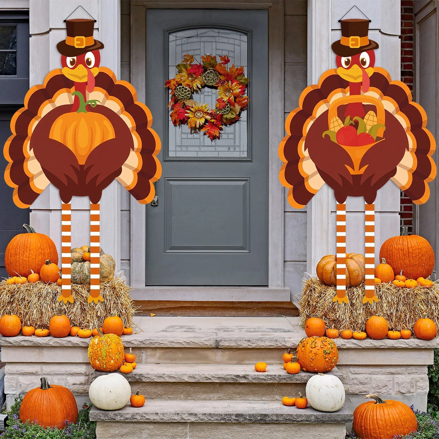 Thanksgiving Harvest Turkey Gate Banner Set