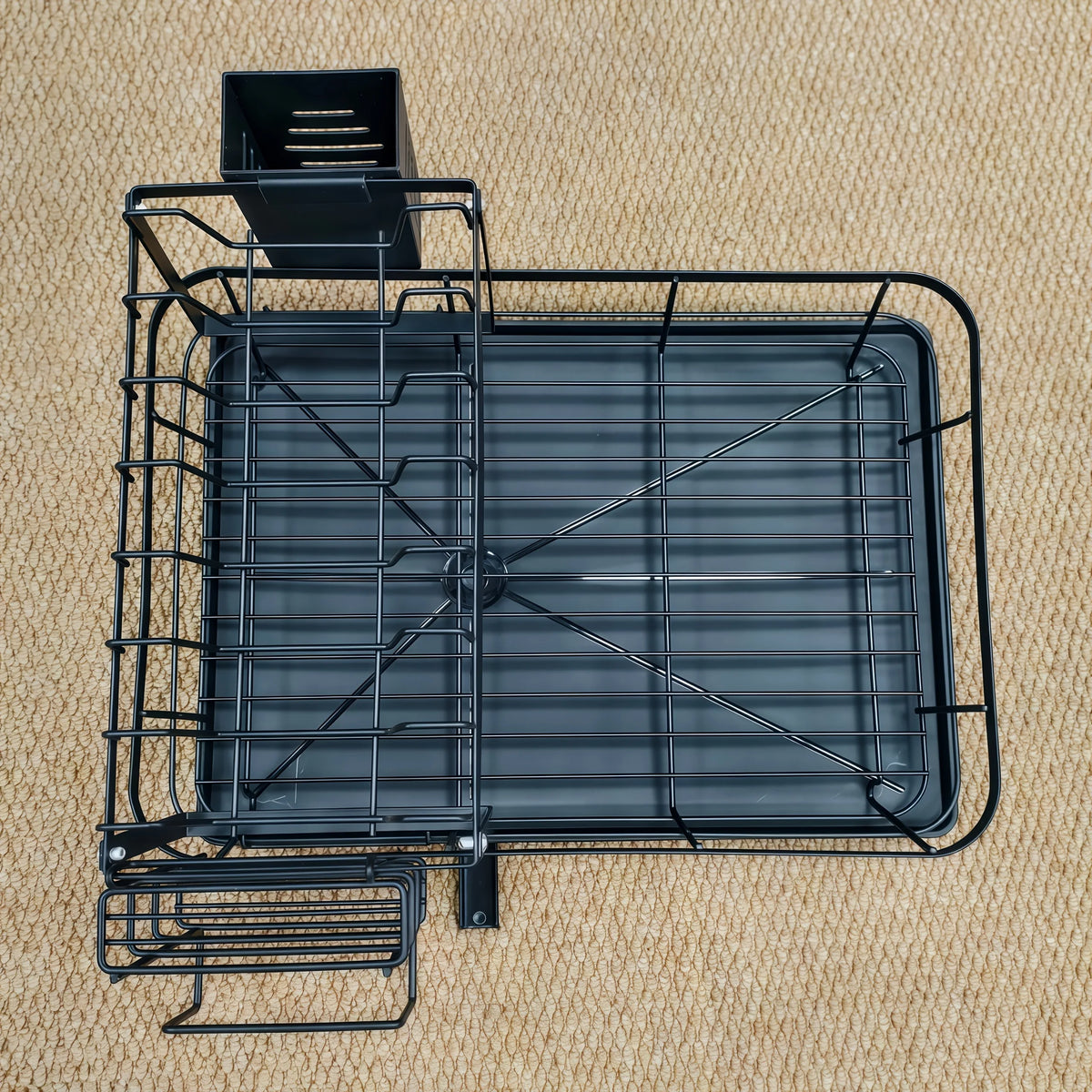 AEHOME 2-Tier Expandable Dish Drying Rack With Drainboard
