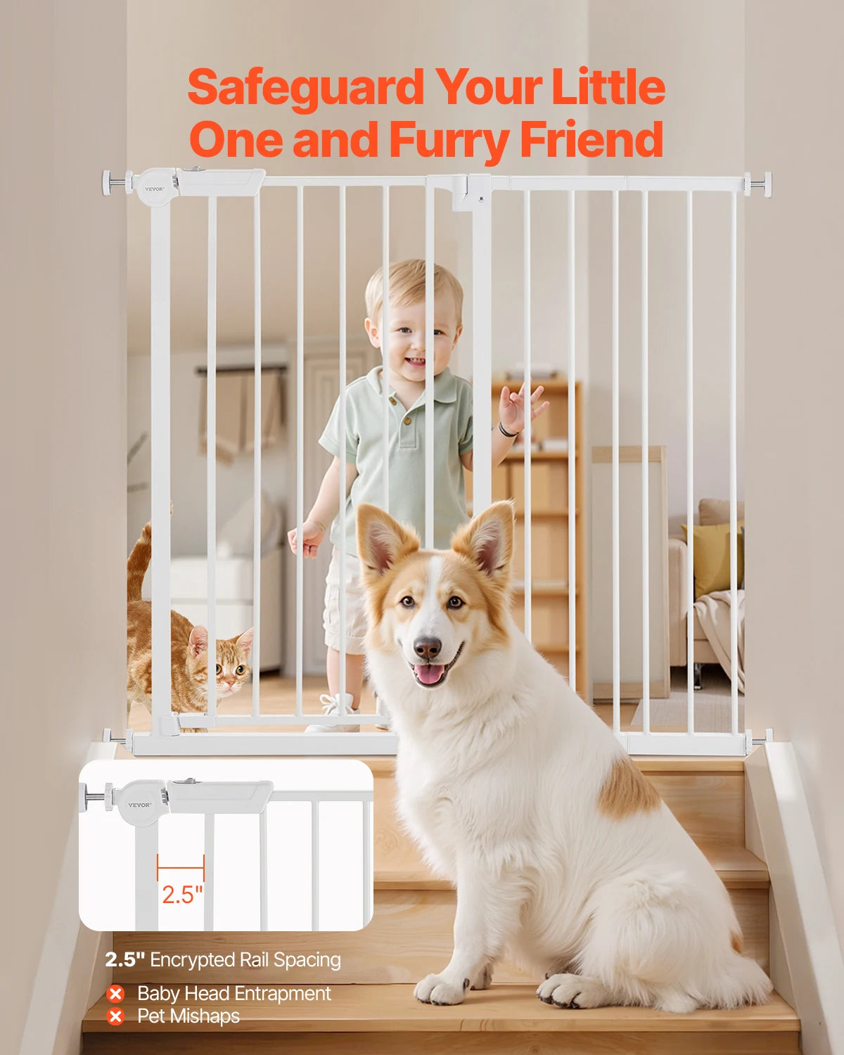SucceBuy Pressure Mount Baby And Pet Gate