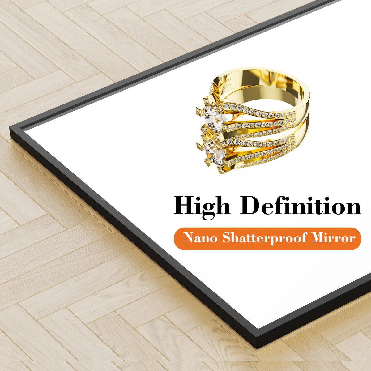 JHK Full Body Wall Mirror With Aluminum Frame