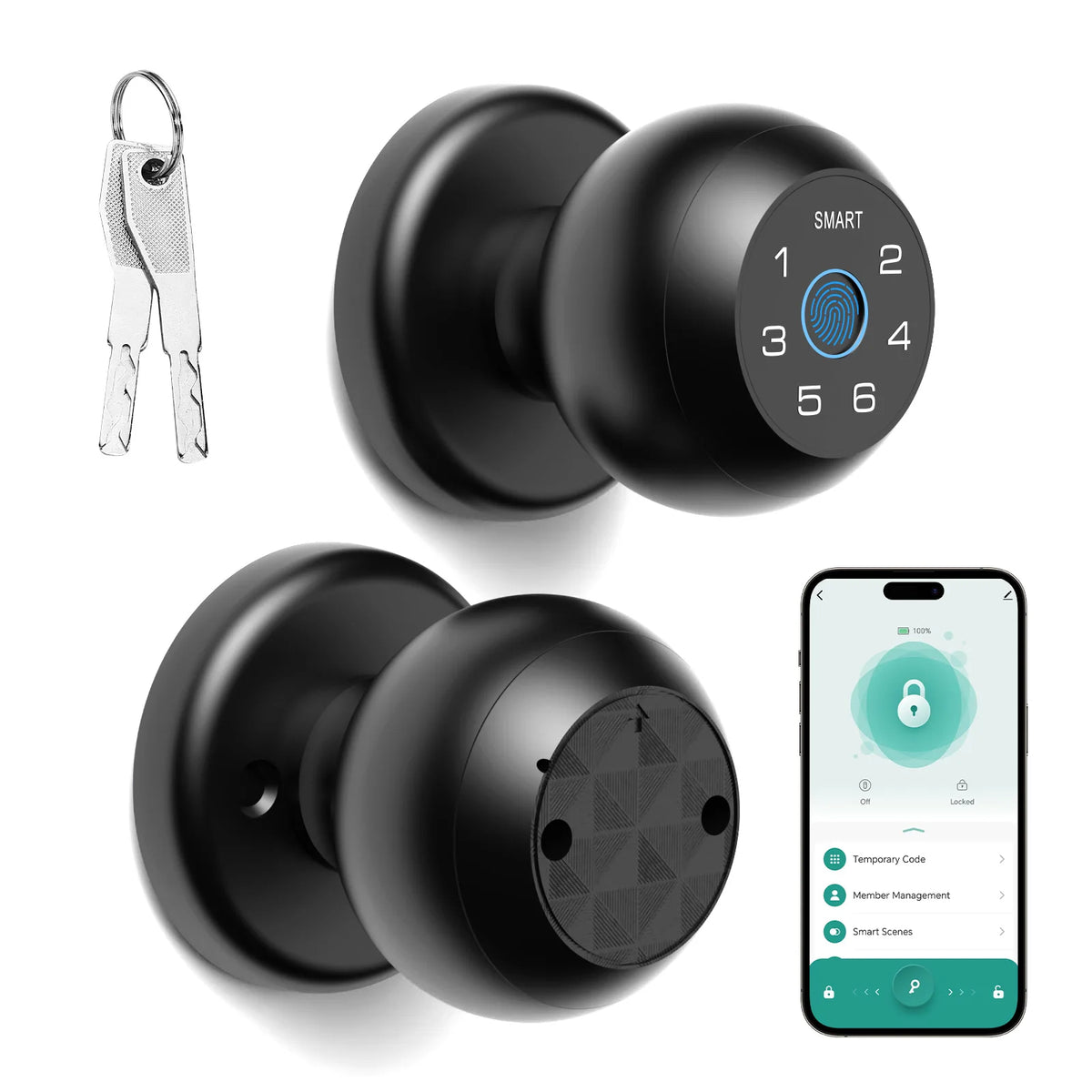 Viladepot Smart Fingerprint Door Lock With App Control