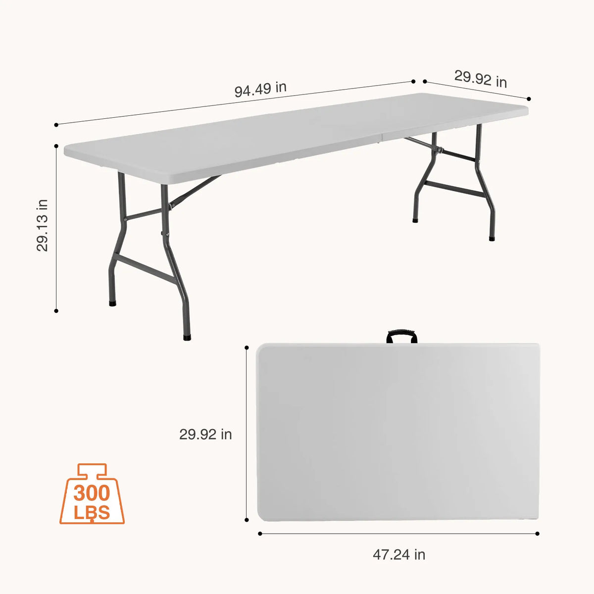 JHK Portable Folding Indoor Outdoor Utility Table