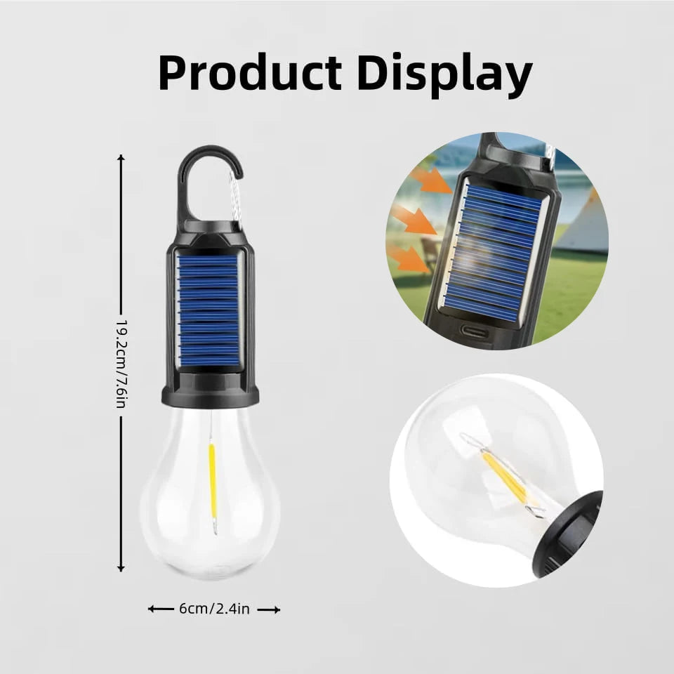 Portable Outdoor Solar Rechargeable LED Camping Lantern