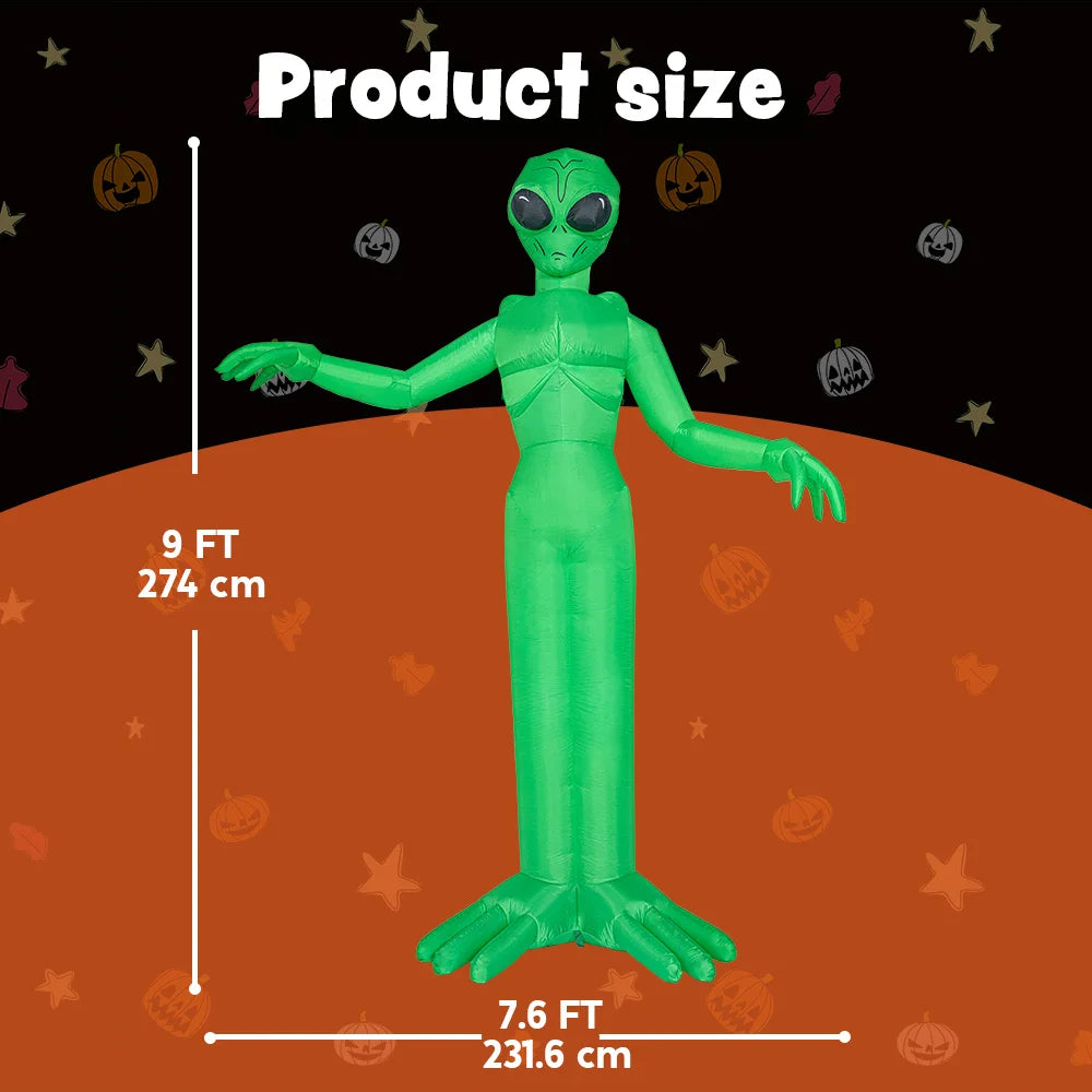 Joyfy Alien Halloween Inflatable Outdoor Decor LED Lights