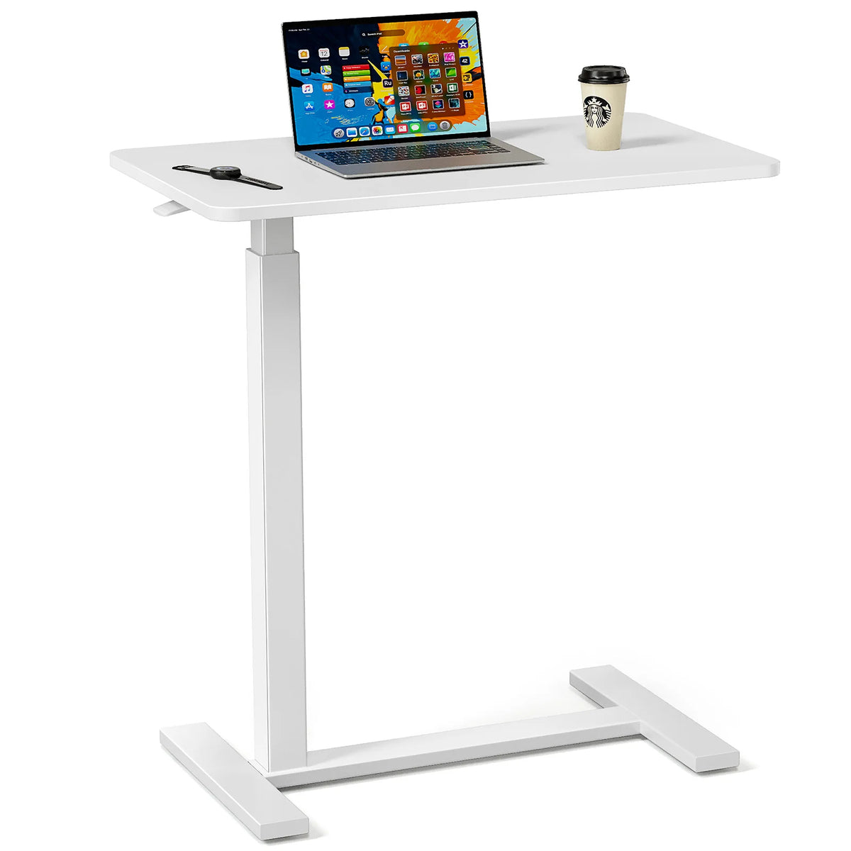 JHK Overbed Bedside Table With Adjustable Height Desk