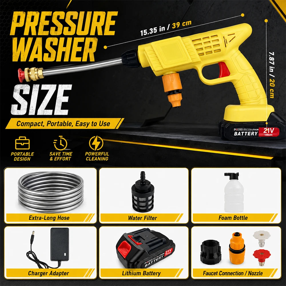 Cordless 21V High Pressure Car Cleaning Sprayer