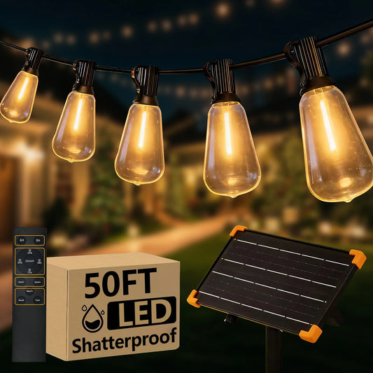 Remote Control Solar String Lights Waterproof For Patio