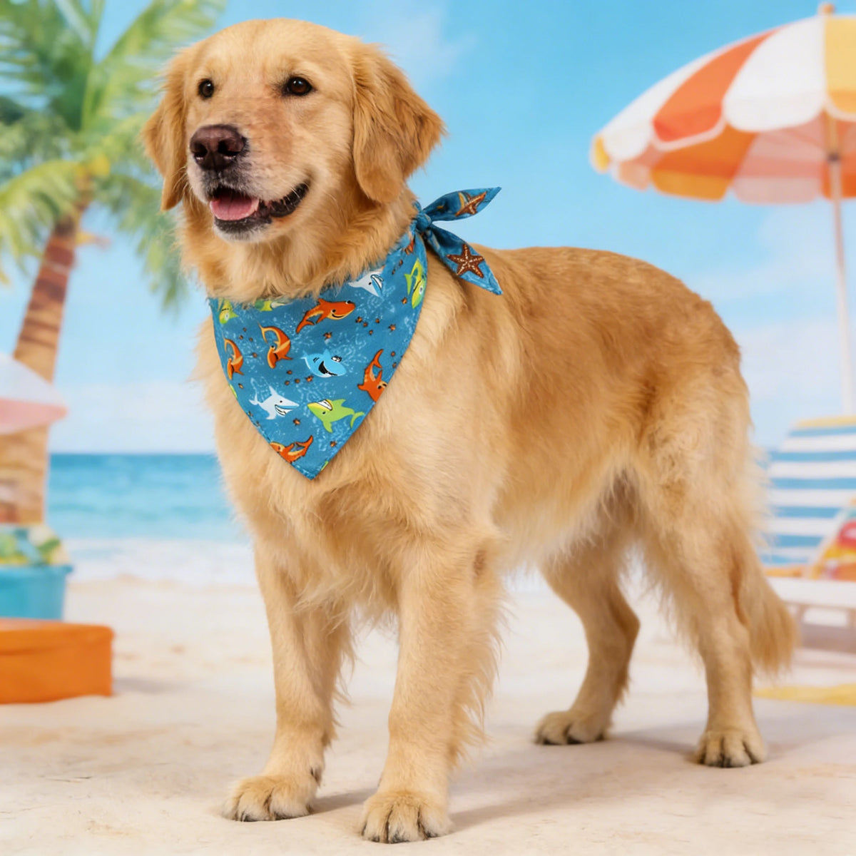 Soft Washable Folded Dog Bandana
