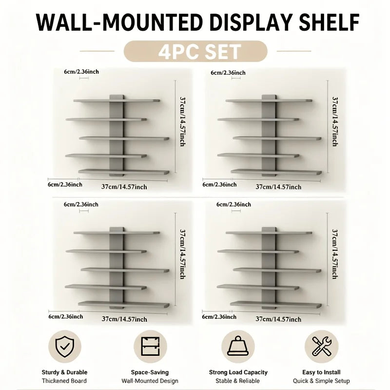 Floating Wall Display Shelves for Figurines