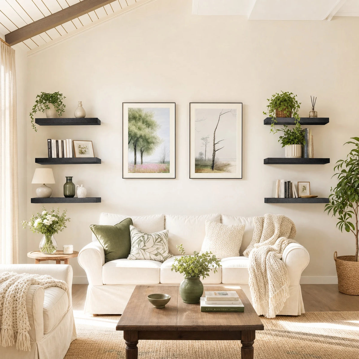 Modern Floating Wall Shelves With Hidden Brackets