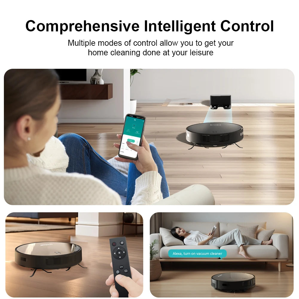 BOAIMORE Robot Vacuum Mop Combo With 6000 Pa Suction