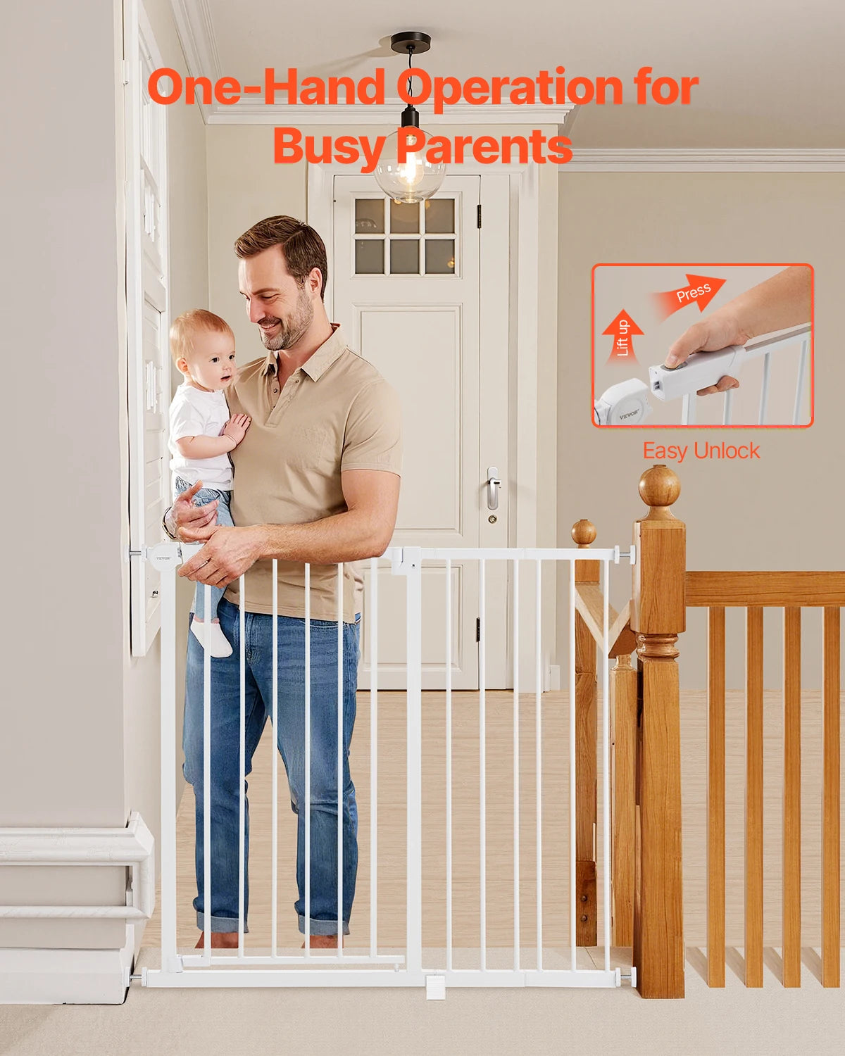 SucceBuy Pressure Mount Baby And Dog Gate
