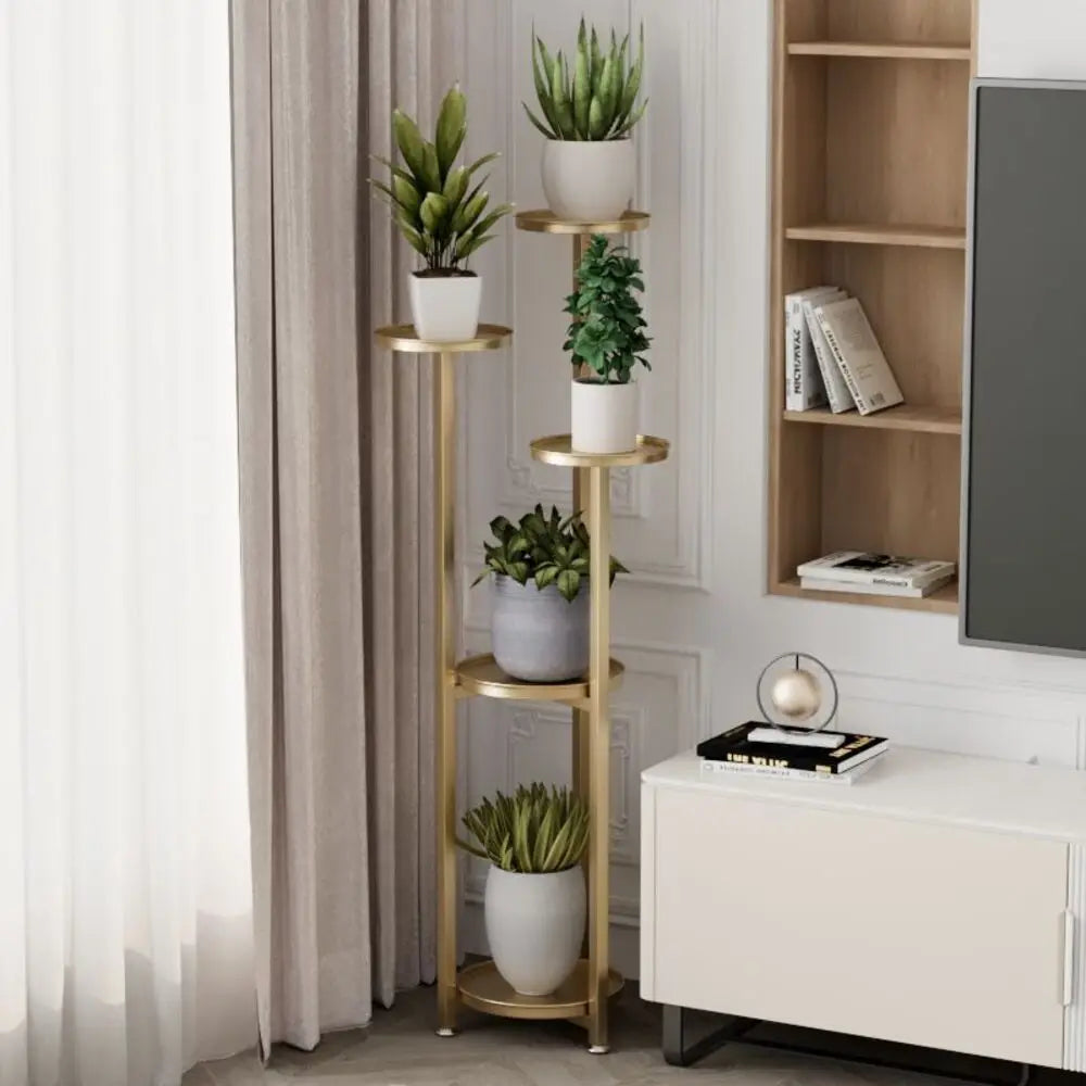 Tiered Plant Stand Indoor, Multi-Layer Metal Corner Planter Stands with Anti-slip Feet Tall Planter Holder Shelf for Home Office
