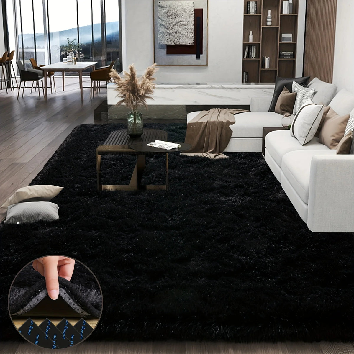 Aubusson Style Plush Area Rug for Living Room