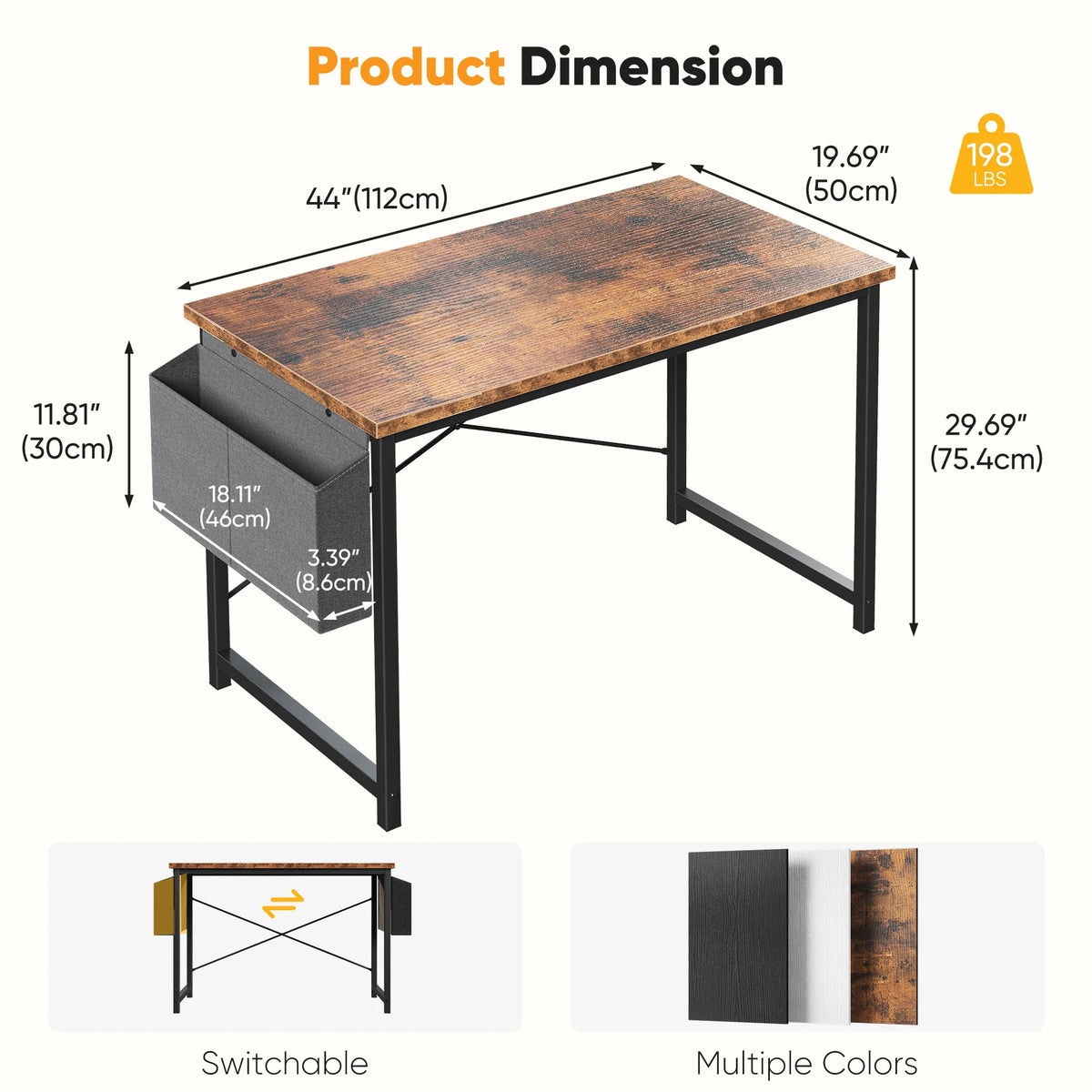 JHK Computer Gaming Desk With Storage Bag