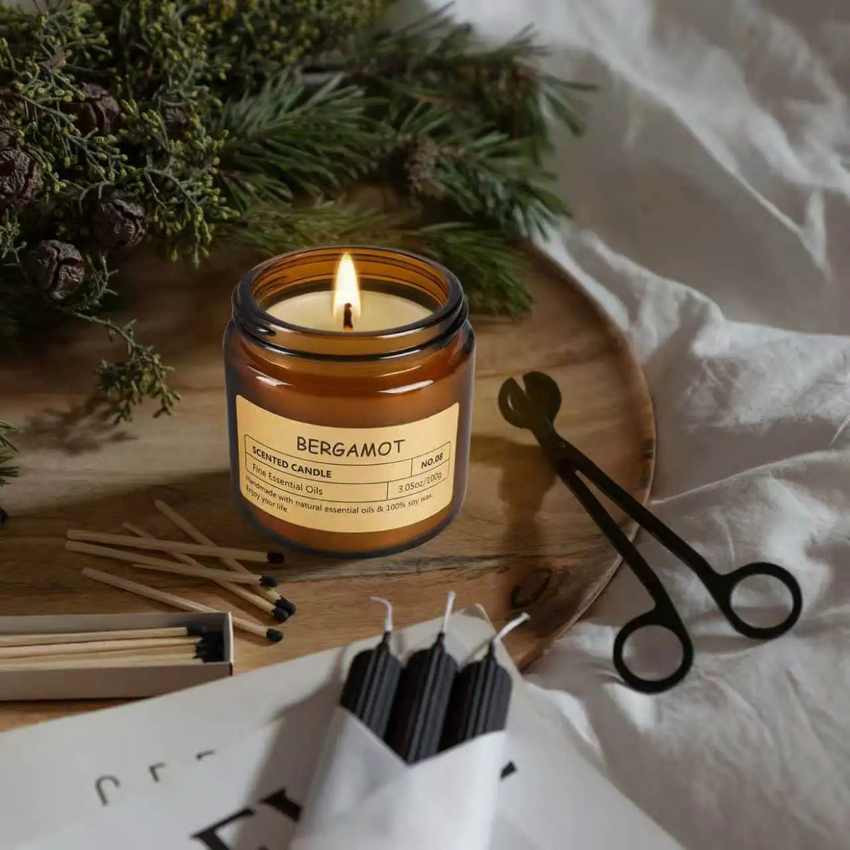 12 Scented Candles (6.4 cm × 6 cm) - 3.5 oz Scented Candles. A Delicate Gift Box Set, Made with Soy Wax and Essential Oils. It Is an Ideal Gift for Women, Teachers, Mothers, Family Members, Friends and Colleagues During Hall