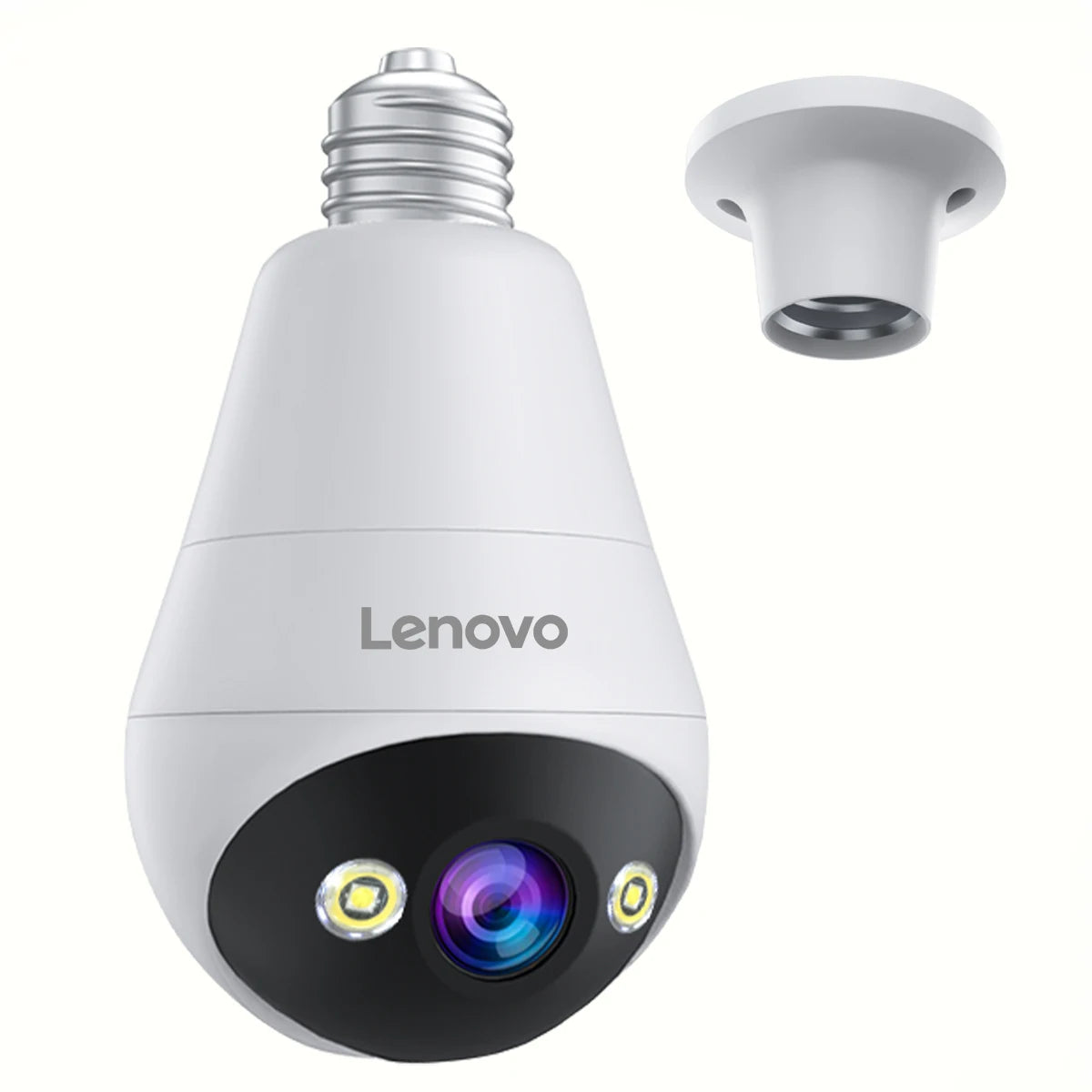 Lenovo 3MP WiFi E27 Bulb Security Camera With Night Vision