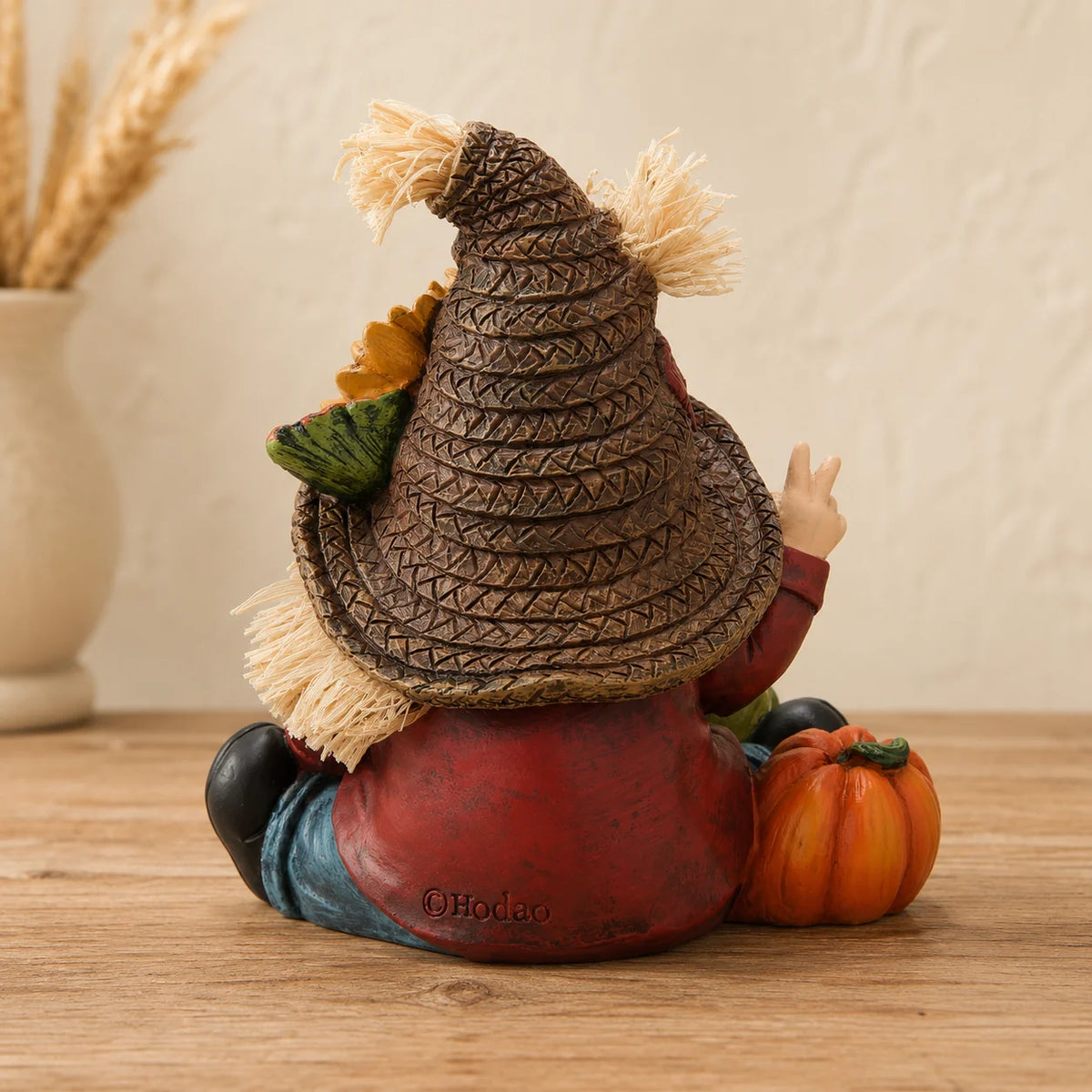 Hodao Fall Scarecrow Gnome Figurine