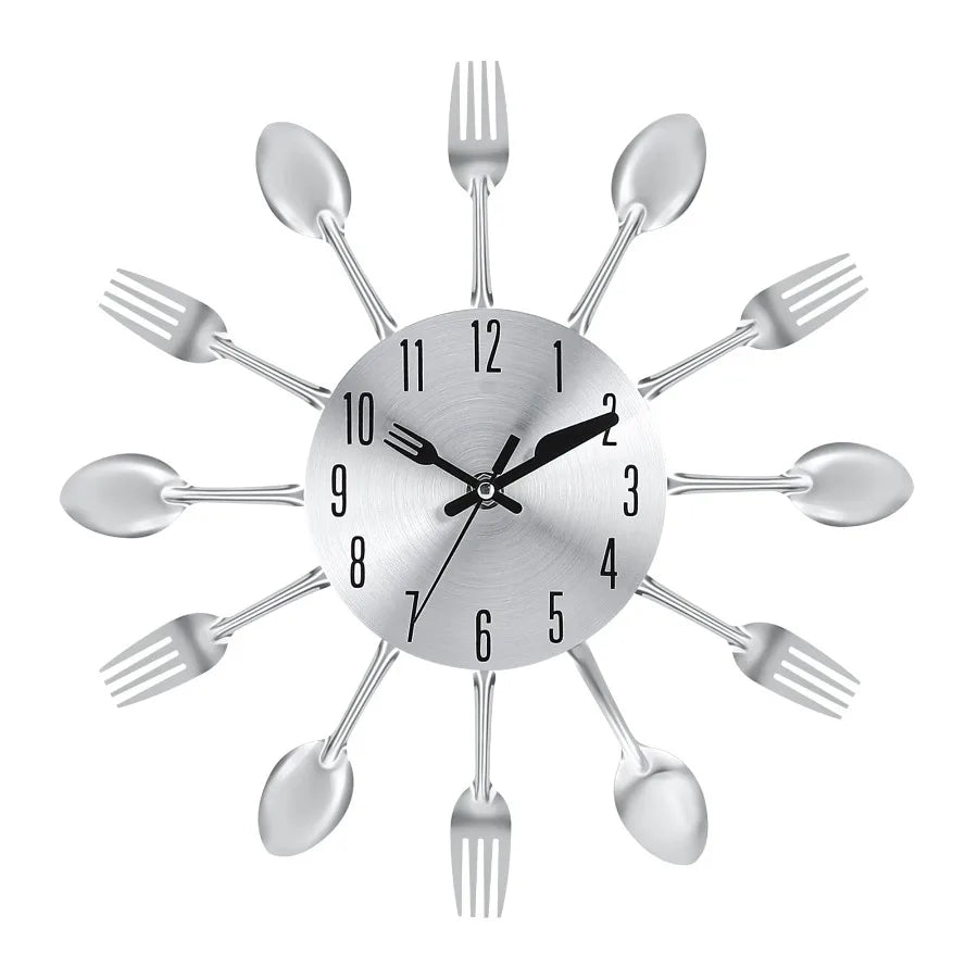 Modern Creative Cutlery Kitchen Wall Clock