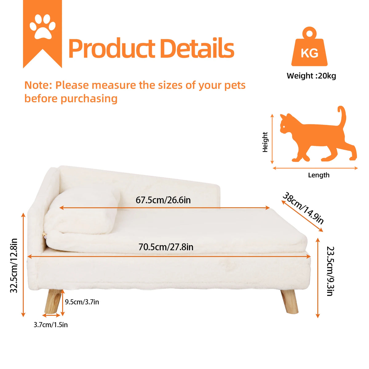 BINGOPAW Waterproof Elevated Pet Bed With Cozy Pad