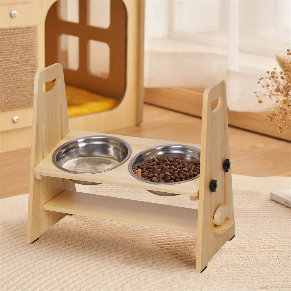 Height Adjustable Elevated Dog Bowl Stand For All Dogs