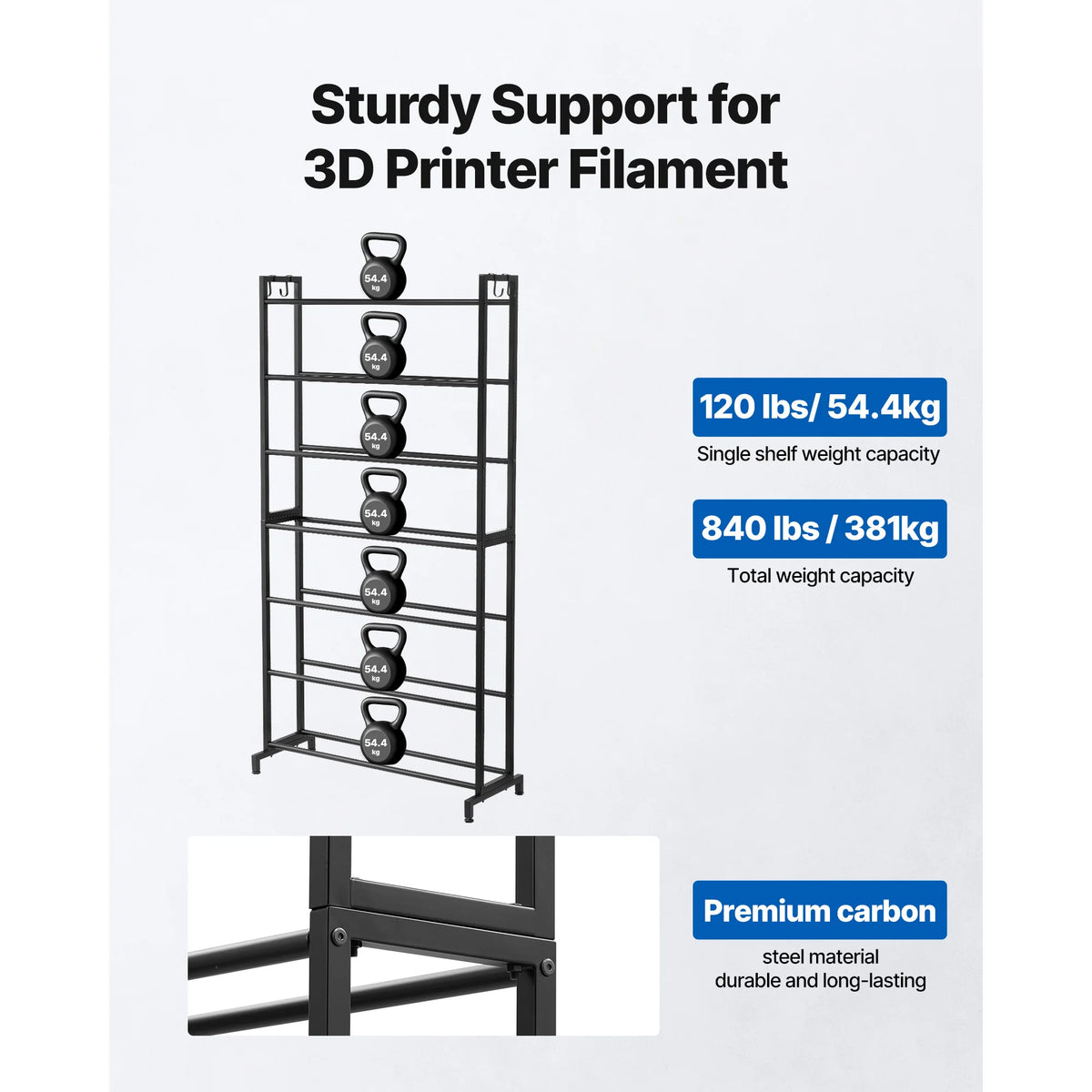 SucceBuy 5/7 Tier Filament Storage Rack for 3D Printers