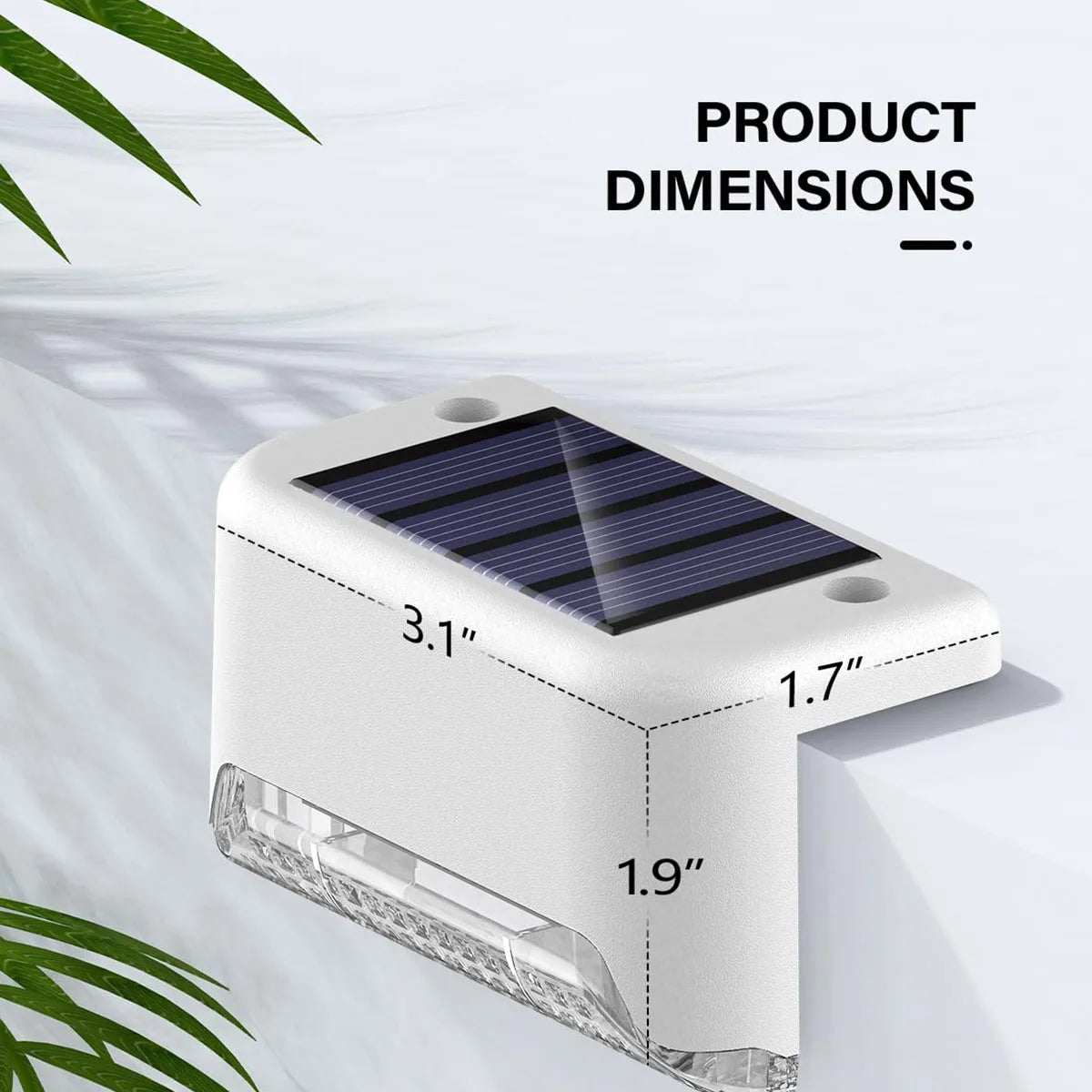 Solar Deck Lights Outdoor Waterproof LED Step Lights 4 Pack