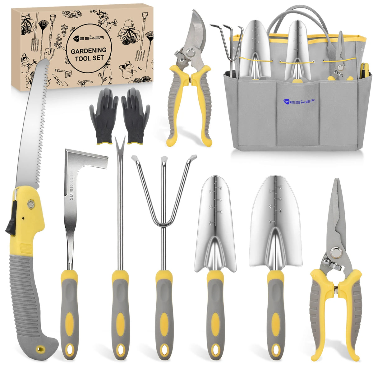 Heavy Duty Gardening Tool Set With Pruning Shears