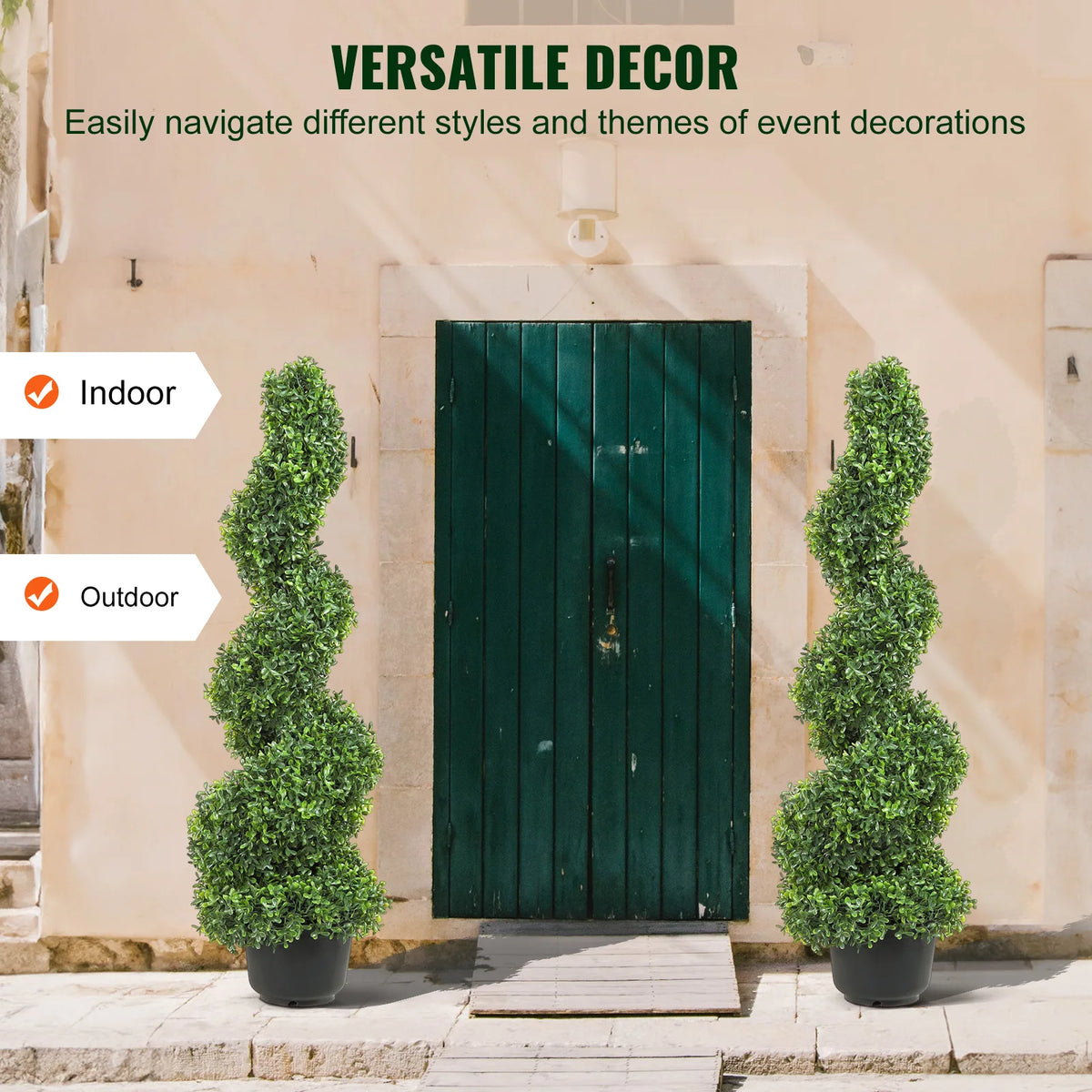 Artificial Boxwood Spiral Topiary For Garden Decor
