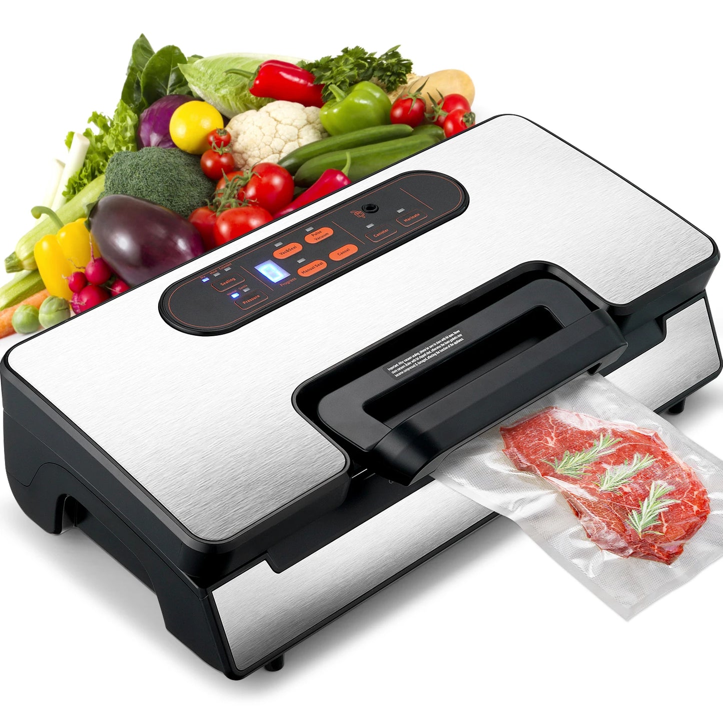 SucceBuy Vacuum Sealer 130W 90KPa With Free Vacuum Bags