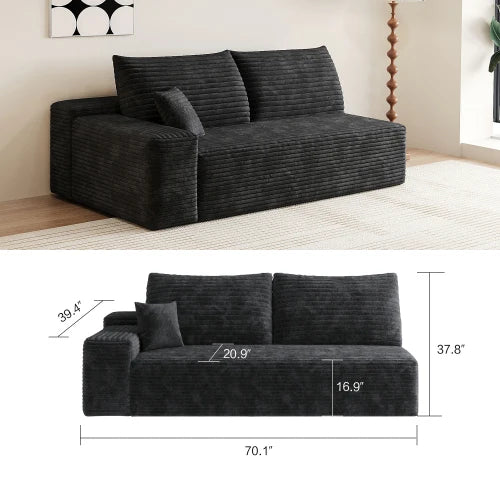 YQXH Cloud Style Corduroy Modular Sectional Sofa