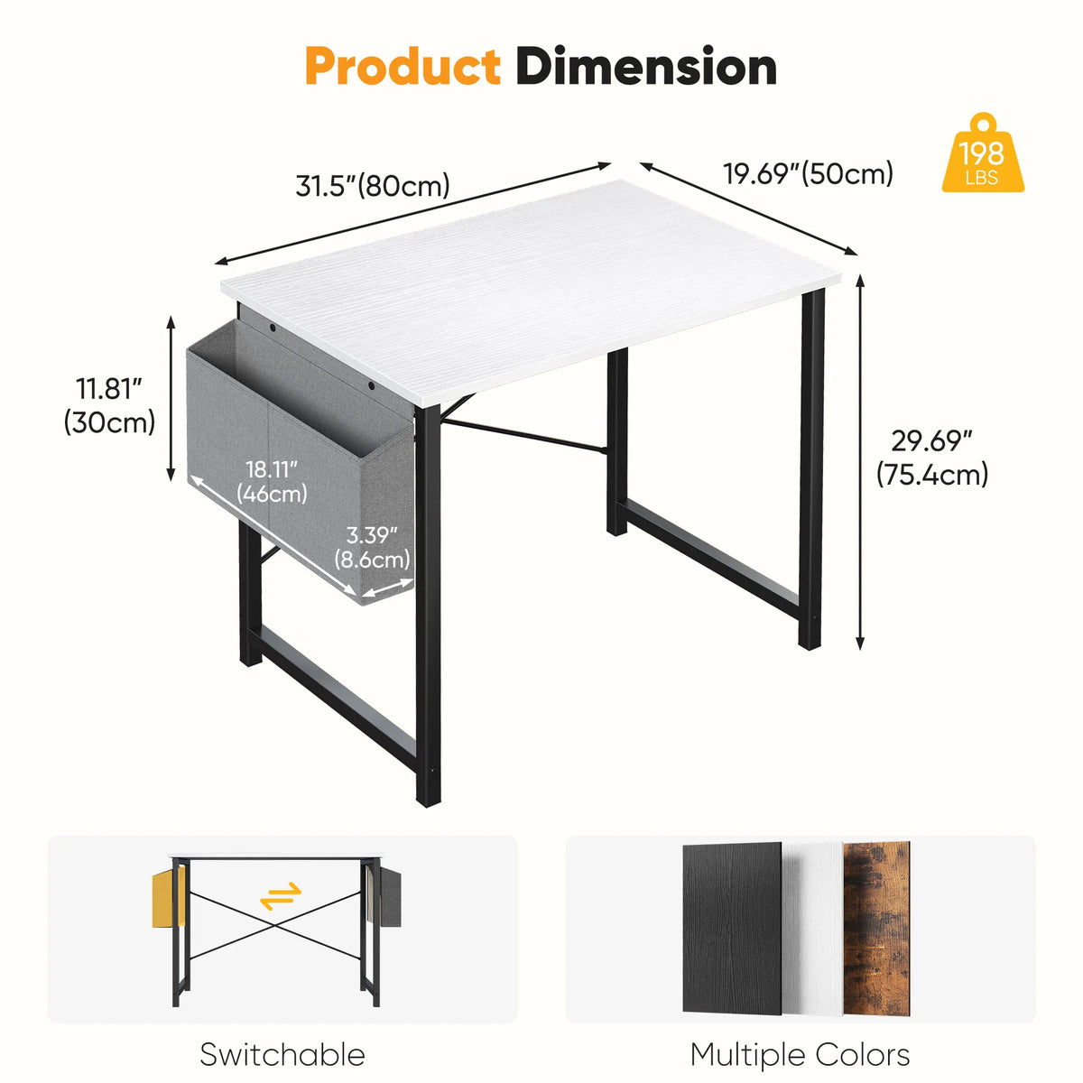 JHK Computer Gaming Desk With Storage Bag