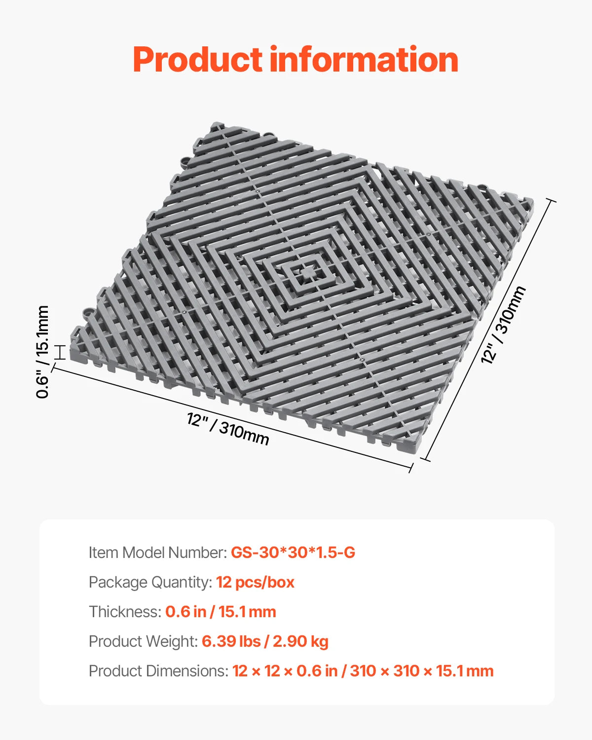 Interlocking Non Slip Drainage Floor And Shower Mat