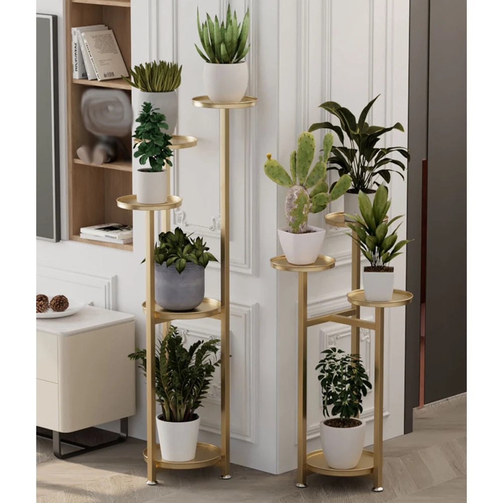 Tiered Plant Stand Indoor, Multi-Layer Metal Corner Planter Stands with Anti-slip Feet Tall Planter Holder Shelf for Home Office