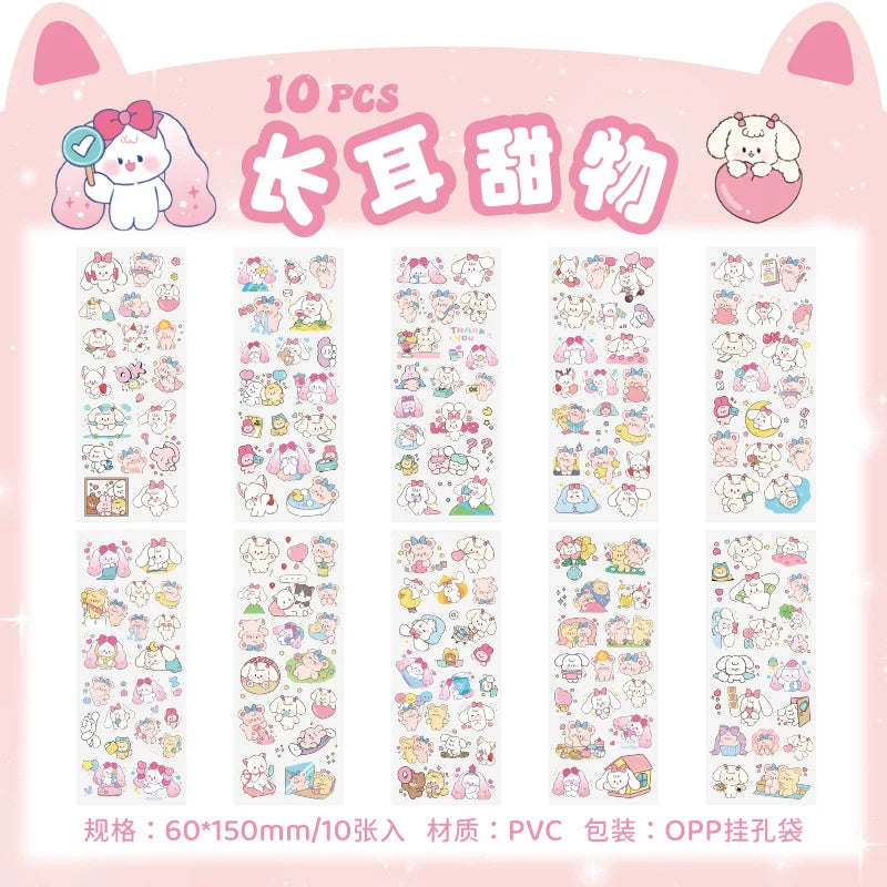 Pet Planet Cartoon Stickers For Planners And Pencil Cases
